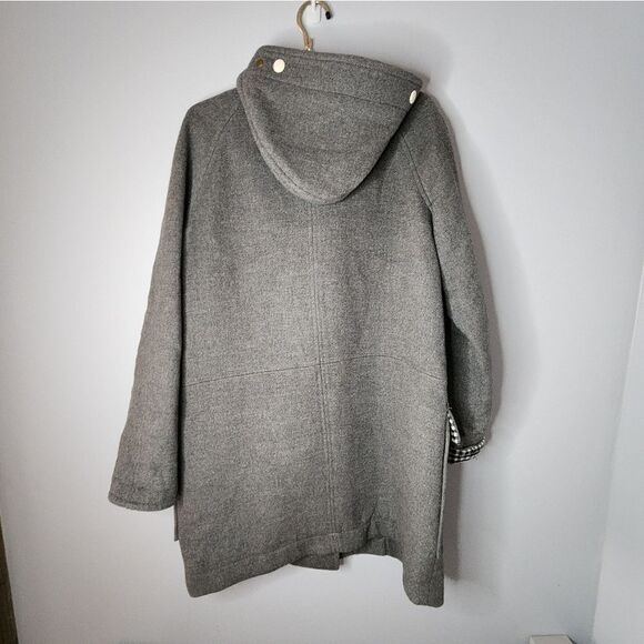 TEENIE WEENIE T.W. BEAR Gray WOOL DUFFLE TOGGLE COAT with ATTACHED HOOD - Picture 2 of 6